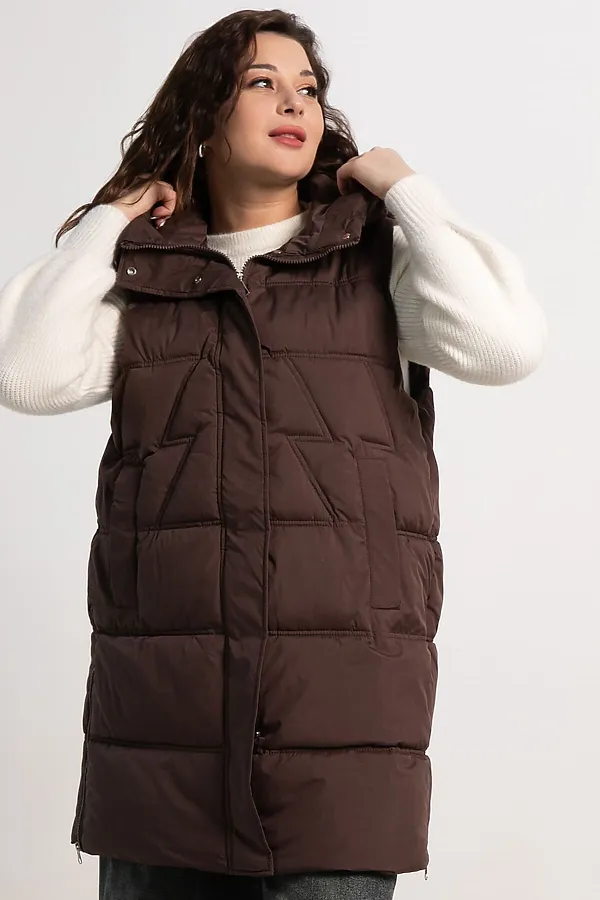 Жилет утепленный Вега LADY TAIGA, горький шоколад - фото 2