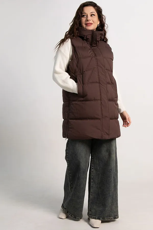 Жилет утепленный Вега LADY TAIGA, горький шоколад - фото 2