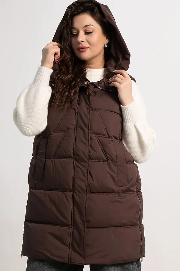 Жилет утепленный Вега LADY TAIGA, горький шоколад - фото 2