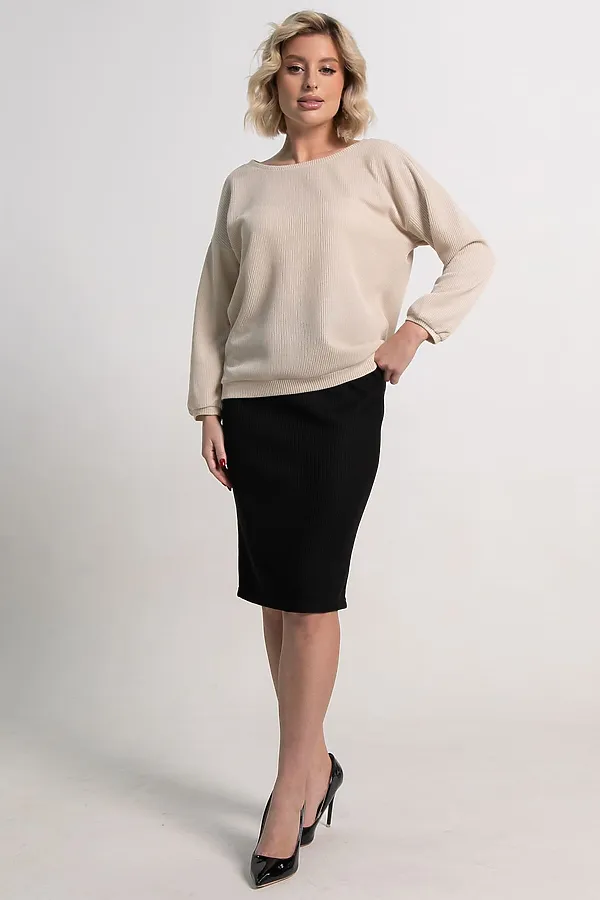 Костюм с юбкой Совершенство форм LADY TAIGA, бежево-черный - фото 2