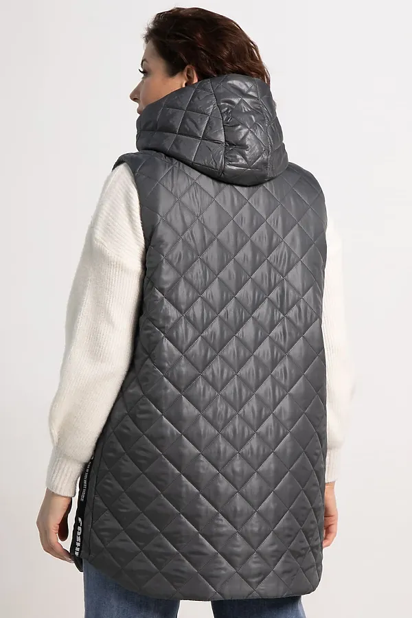 Жилет утепленный Фирменный стиль LADY TAIGA, графит - фото 2