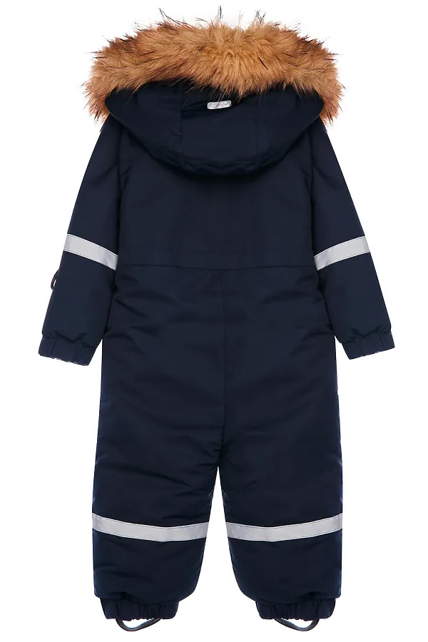 Комбинезон детский текстильный с полиуретановым покрытием для мальчиков PLAYTODAY, тёмно-синий - фото 2