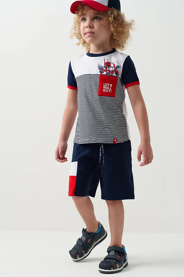 Сандалии для мальчиков PLAYTODAY, тёмно-синий,зеленый - фото 2