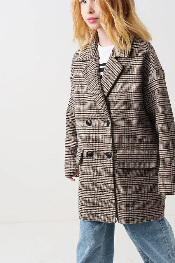 Полупальто текстильное для девочек PLAYTODAY, разноцветный - фото 2