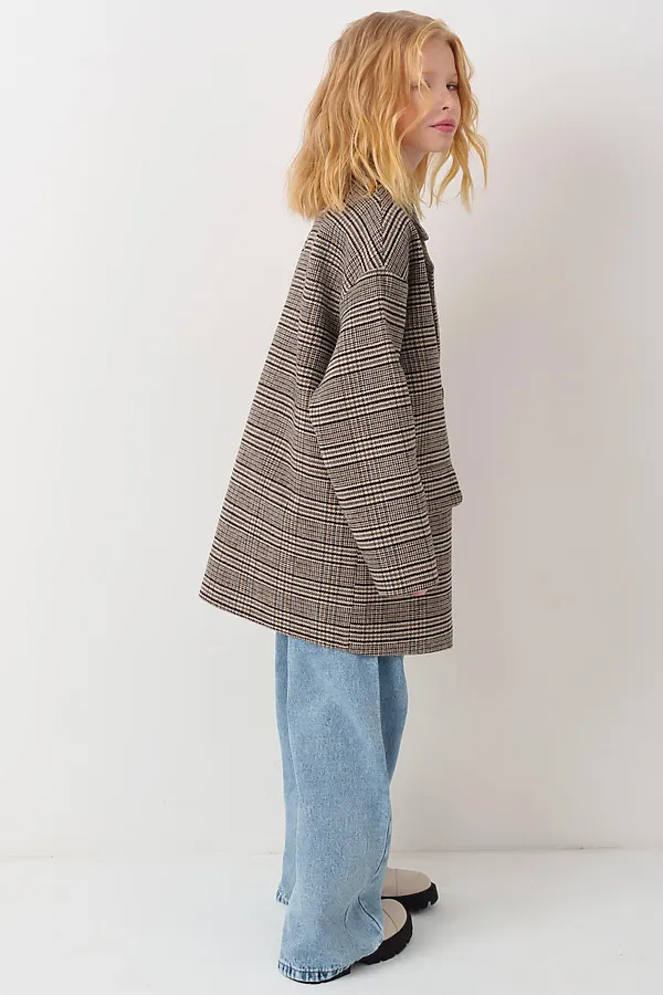 Полупальто текстильное для девочек PLAYTODAY, разноцветный - фото 2