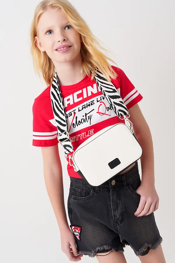 Сумка для девочек PLAYTODAY, белый,черный - фото 2