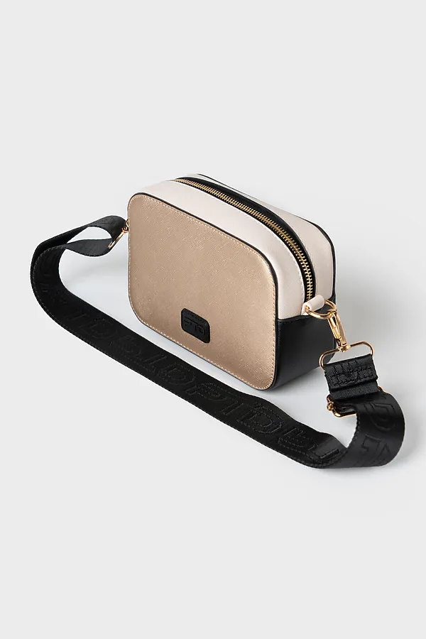 Сумка с картхолдером для девочек PLAYTODAY, бежевый,черный - фото 2