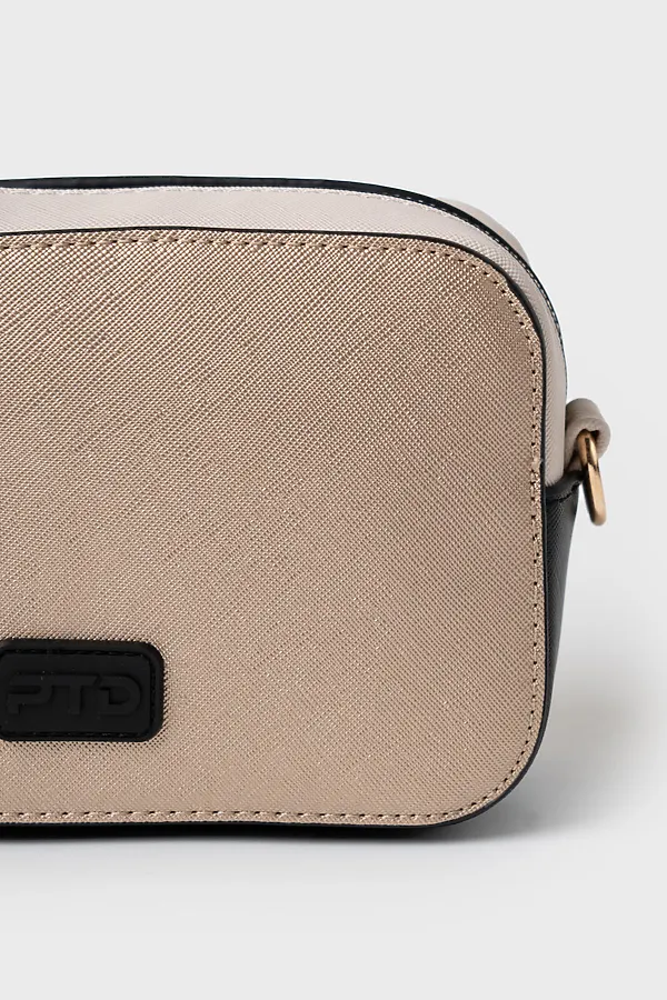 Сумка с картхолдером для девочек PLAYTODAY, бежевый,черный - фото 2