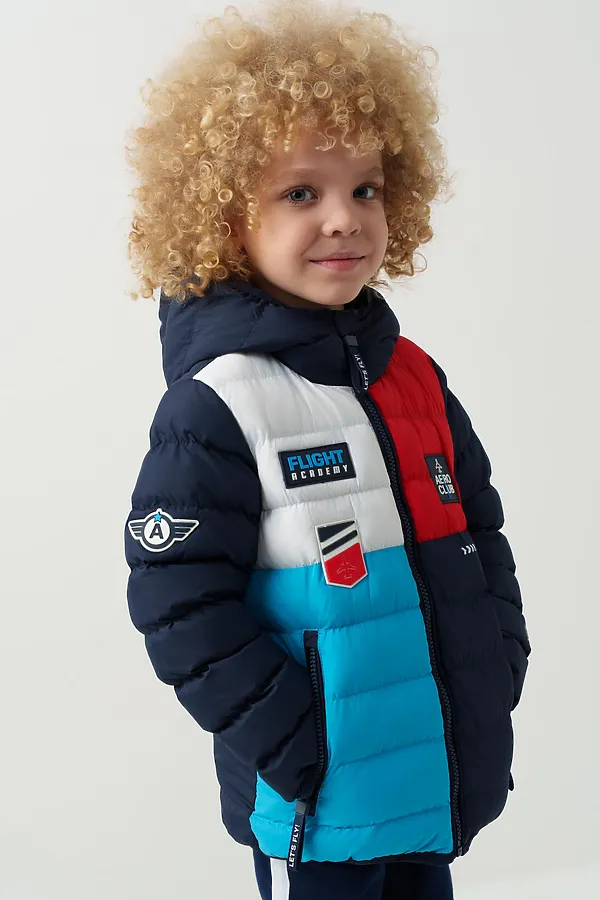 Куртка текстильная с полиуретановым покрытием для мальчиков PLAYTODAY, разноцветный - фото 2