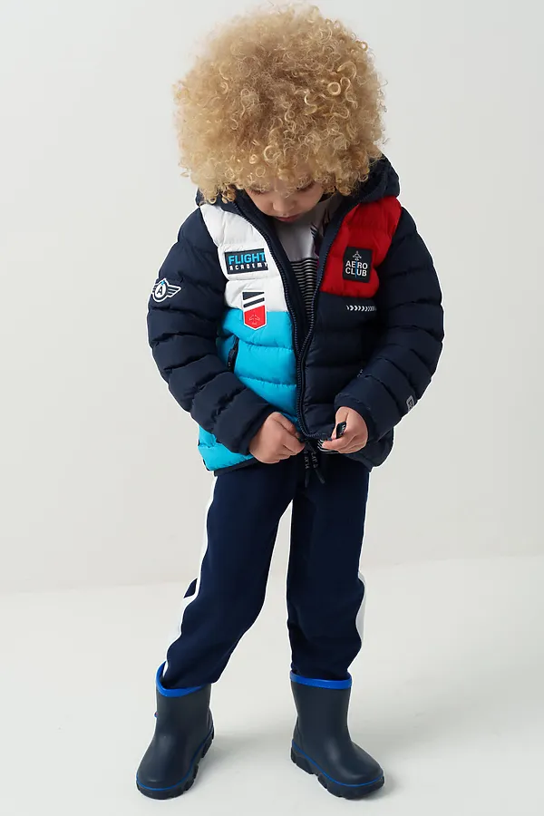 Куртка текстильная с полиуретановым покрытием для мальчиков PLAYTODAY, разноцветный - фото 2