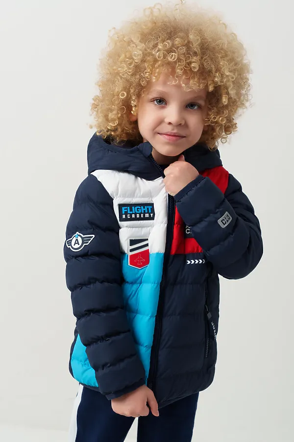 Куртка текстильная с полиуретановым покрытием для мальчиков PLAYTODAY, разноцветный - фото 2