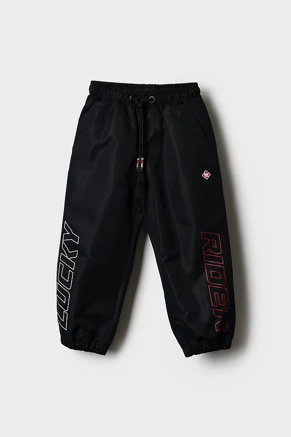 Брюки текстильные с полиуретановым покрытием для мальчиков PLAYTODAY, черный - фото 2