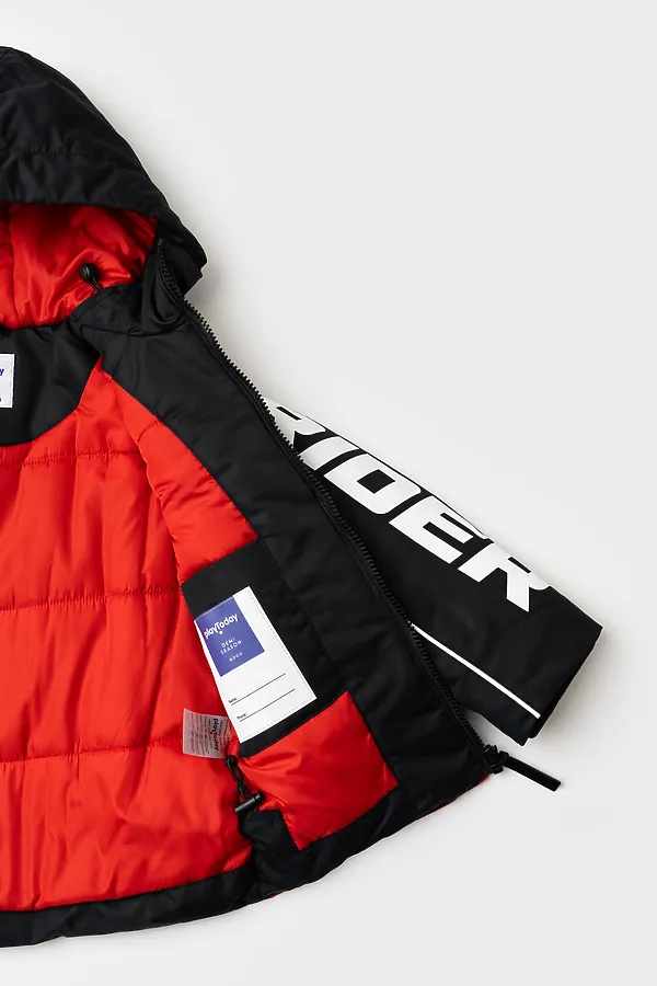 Куртка текстильная с полиуретановым покрытием для мальчиков PLAYTODAY, белый,черный,красный - фото 2