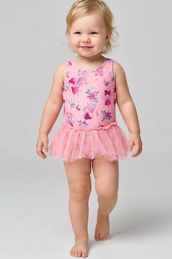 Купальник детский трикотажный для девочек PLAYTODAY, разноцветный - фото 2