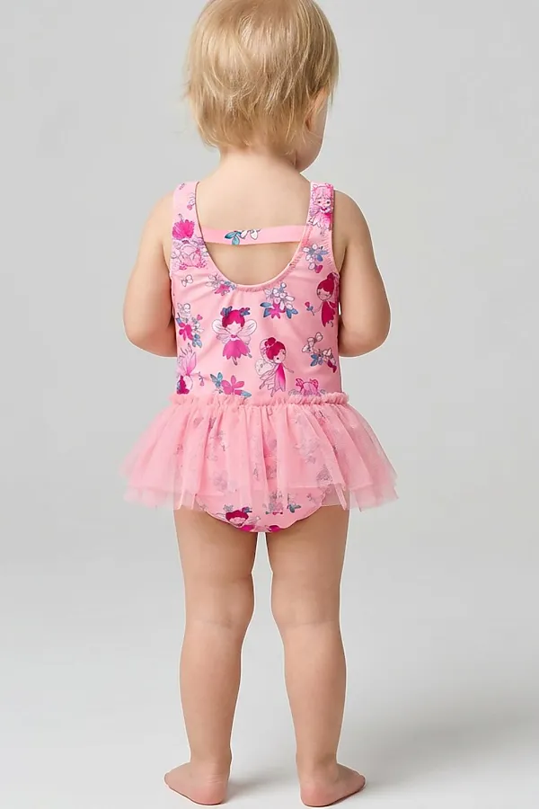 Купальник детский трикотажный для девочек PLAYTODAY, разноцветный - фото 2