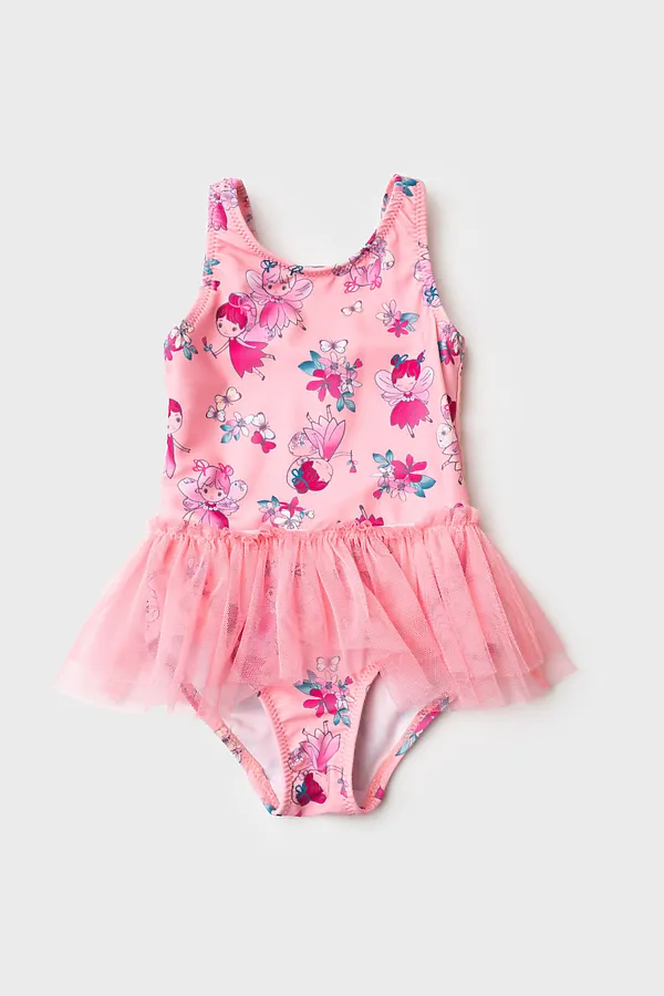 Купальник детский трикотажный для девочек PLAYTODAY, разноцветный - фото 2