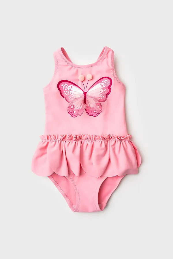 Купальник детский трикотажный для девочек PLAYTODAY, светло-розовый - фото 2