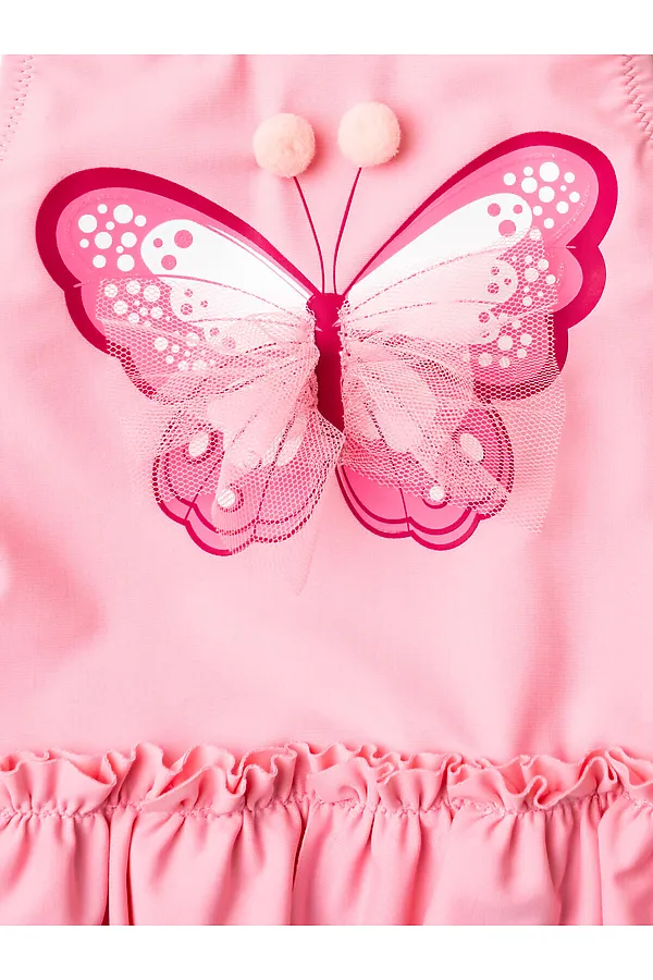 Купальник детский трикотажный для девочек PLAYTODAY, светло-розовый - фото 2