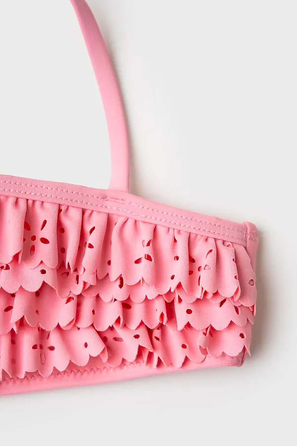 Купальный костюм детский трикотажный для девочек PLAYTODAY, светло-розовый - фото 2