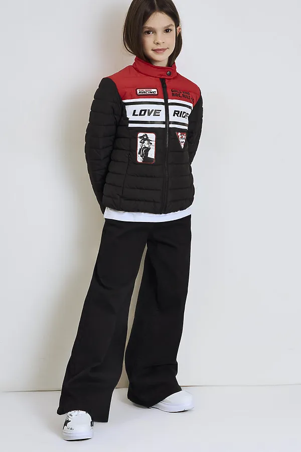 Куртка текстильная с полиуретановым покрытием для девочек PLAYTODAY, белый,черный,красный - фото 2