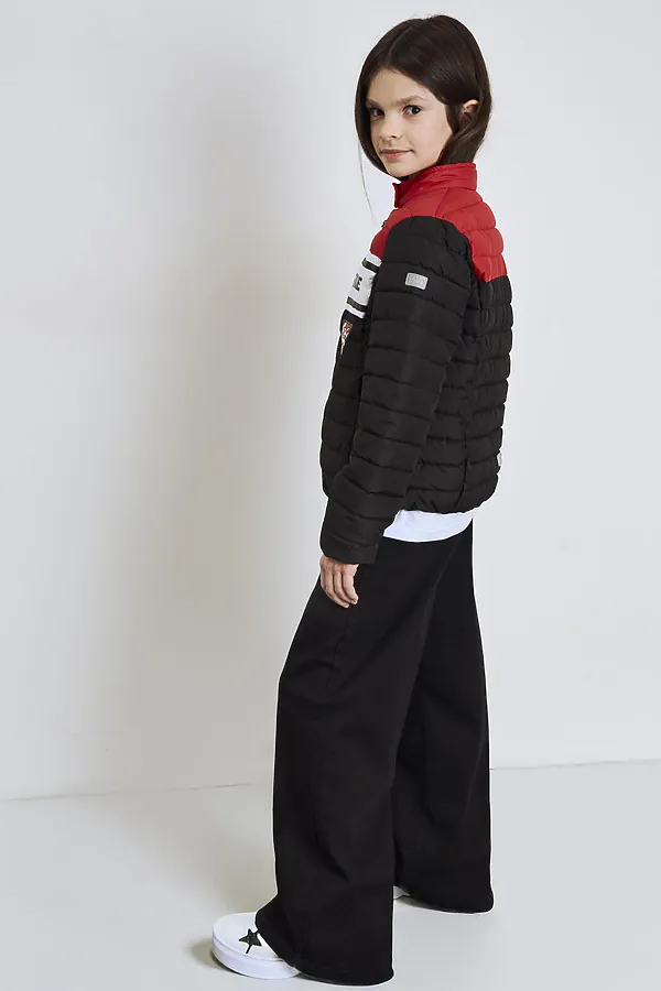 Куртка текстильная с полиуретановым покрытием для девочек PLAYTODAY, белый,черный,красный - фото 2