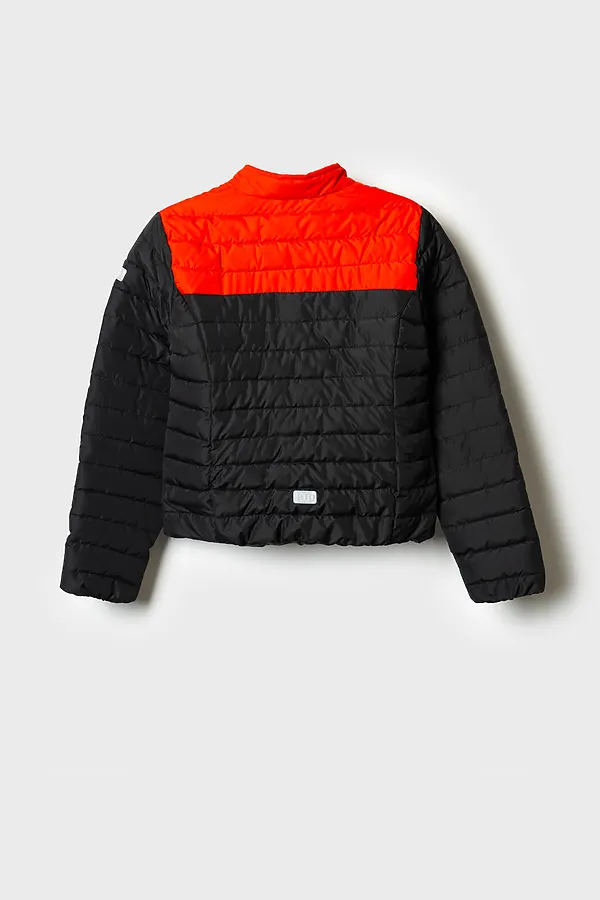 Куртка текстильная с полиуретановым покрытием для девочек PLAYTODAY, белый,черный,красный - фото 2