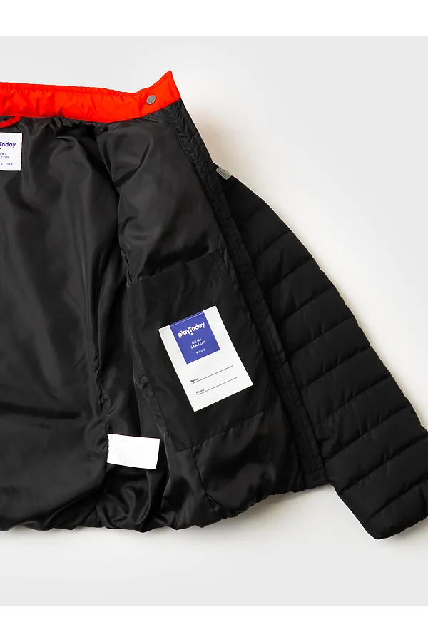 Куртка текстильная с полиуретановым покрытием для девочек PLAYTODAY, белый,черный,красный - фото 2