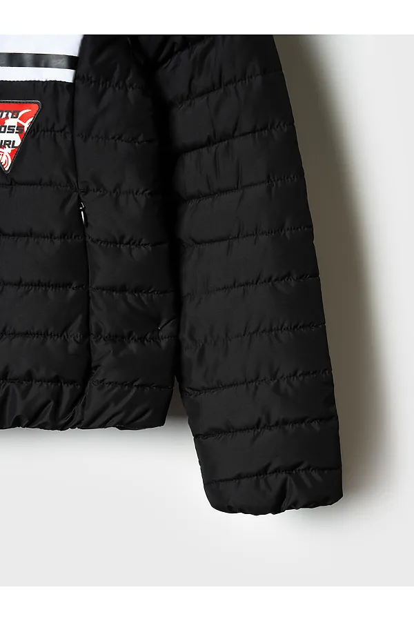 Куртка текстильная с полиуретановым покрытием для девочек PLAYTODAY, белый,черный,красный - фото 2