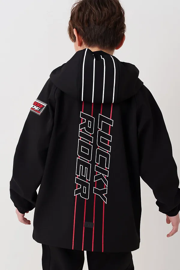 Куртка текстильная с полиуретановым покрытием для мальчиков (ветровка) PLAYTODAY, черный - фото 2