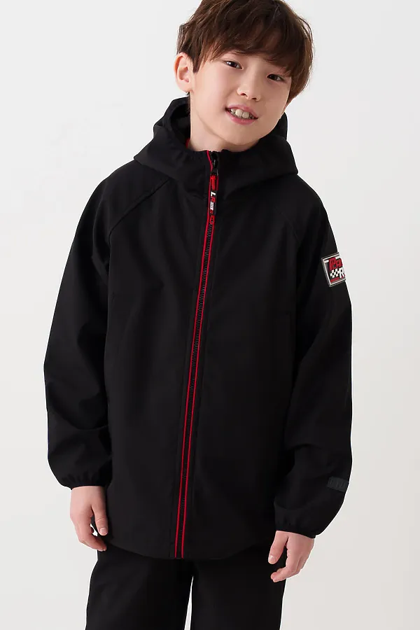 Куртка текстильная с полиуретановым покрытием для мальчиков (ветровка) PLAYTODAY, черный - фото 2