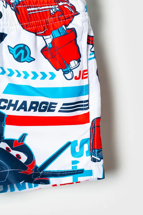 Шорты текстильные плавательные для мальчиков, средней длины PLAYTODAY, разноцветный - фото 2