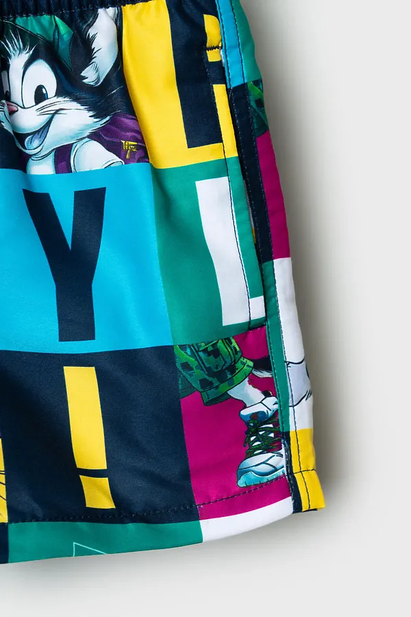 Шорты текстильные плавательные для мальчиков, средней длины PLAYTODAY, разноцветный - фото 2