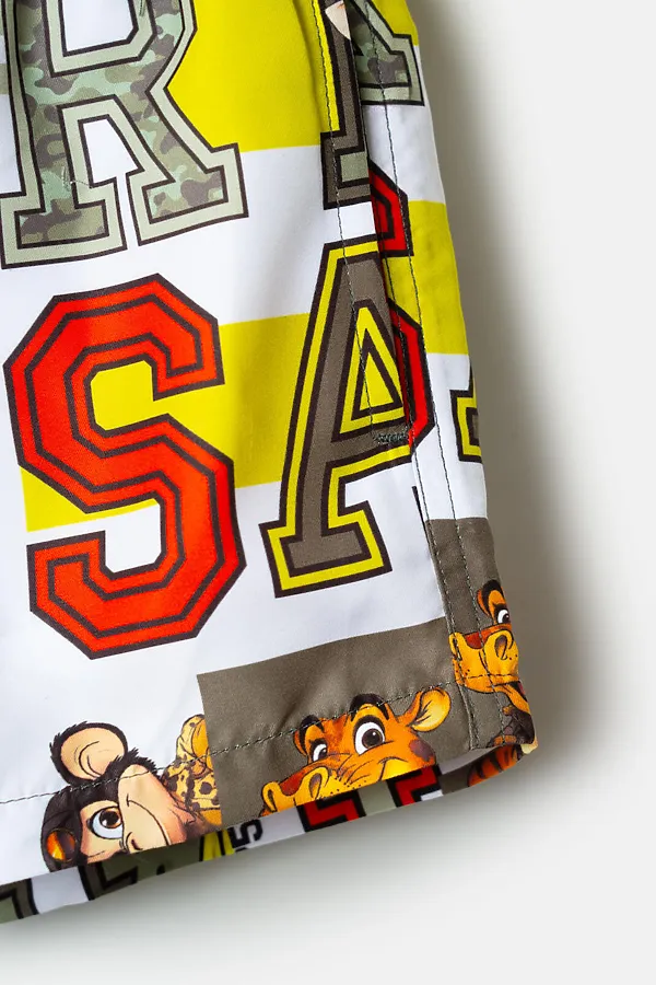 Шорты текстильные плавательные для мальчиков, средней длины PLAYTODAY, разноцветный - фото 2