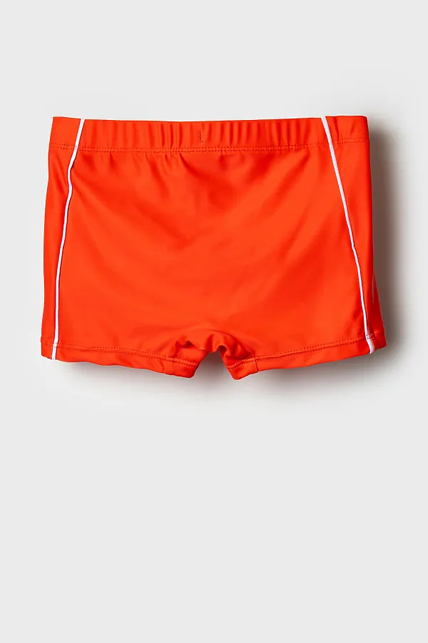 Плавки-шорты трикотажные для мальчиков, средней длины PLAYTODAY, красный - фото 2