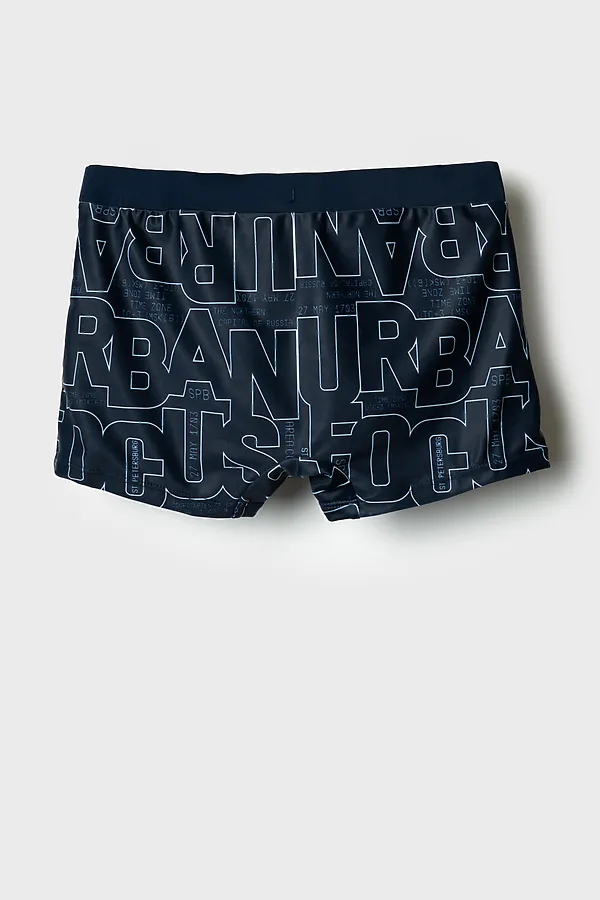 Плавки-шорты трикотажные для мальчиков, средней длины PLAYTODAY, белый,тёмно-синий - фото 2