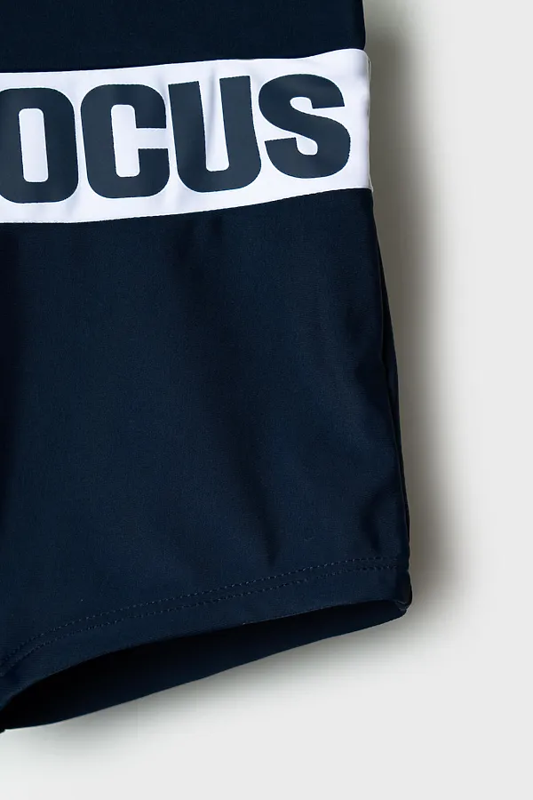 Плавки-шорты трикотажные для мальчиков, короткие PLAYTODAY, тёмно-синий,белый - фото 2