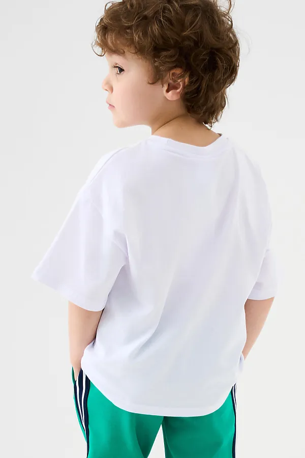 Фуфайка трикотажная для мальчиков (футболка) PLAYTODAY, белый - фото 2