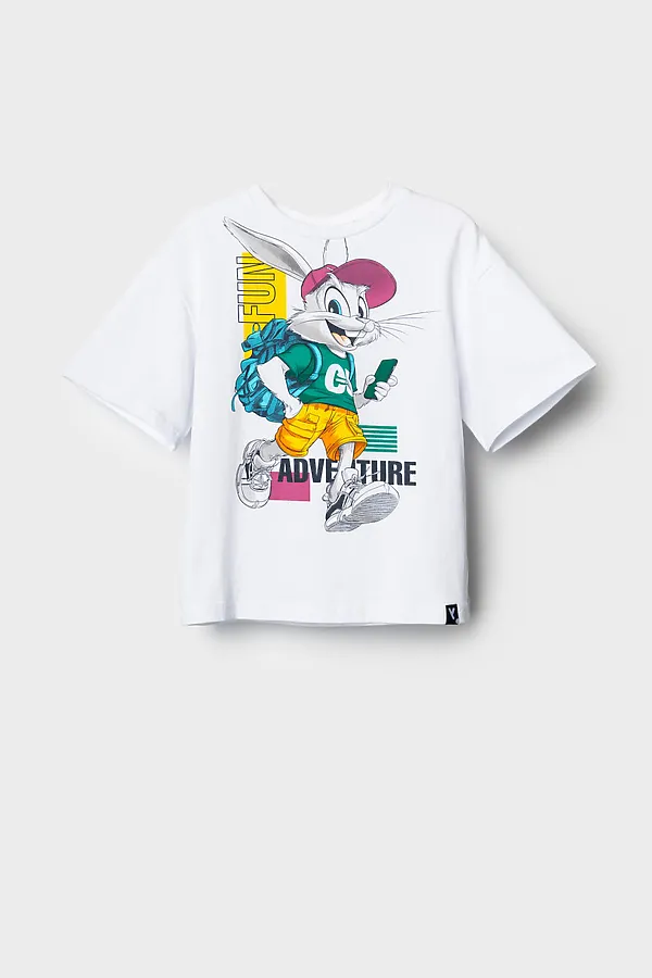 Фуфайка трикотажная для мальчиков (футболка) PLAYTODAY, белый - фото 2