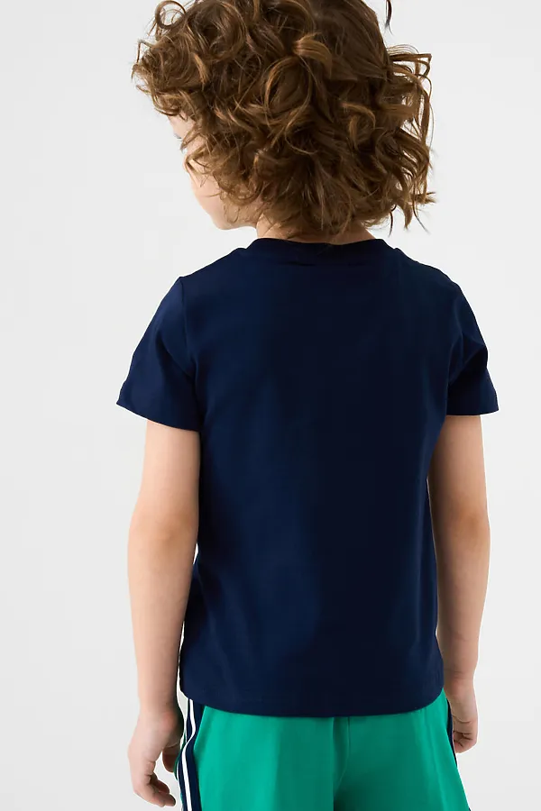 Фуфайка трикотажная для мальчиков (футболка) PLAYTODAY, тёмно-синий - фото 2