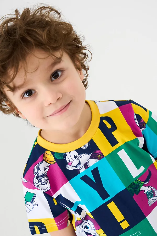 Фуфайка трикотажная для мальчиков (футболка) PLAYTODAY, разноцветный - фото 2