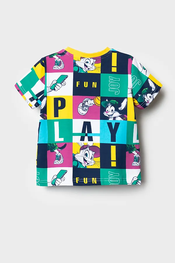 Фуфайка трикотажная для мальчиков (футболка) PLAYTODAY, разноцветный - фото 2