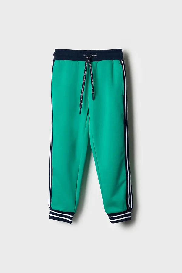 Брюки трикотажные для мальчиков PLAYTODAY, зеленый - фото 2