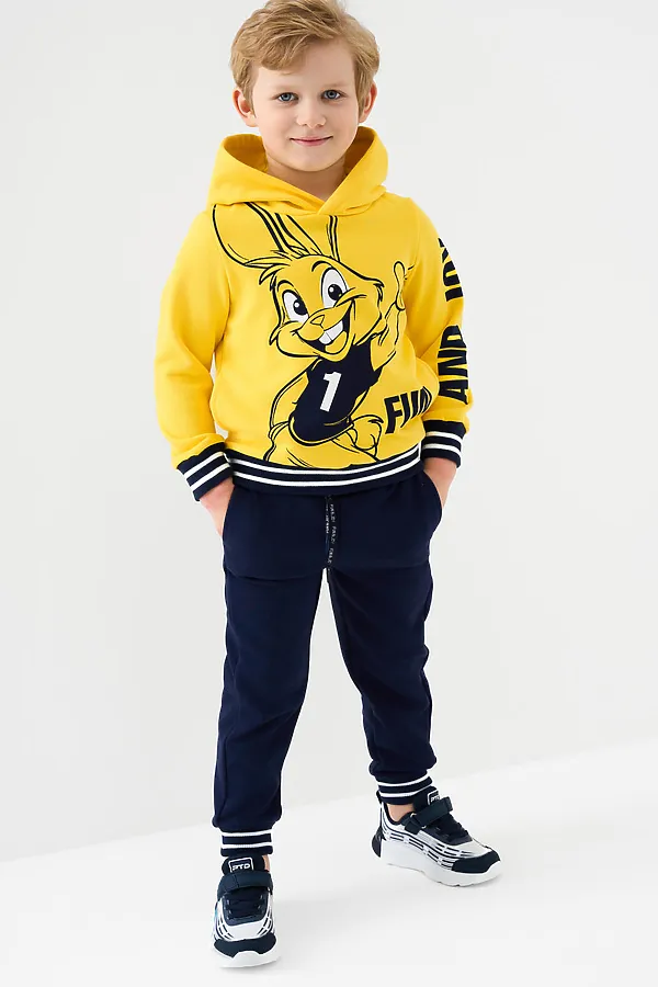 Брюки трикотажные для мальчиков PLAYTODAY, тёмно-синий - фото 2