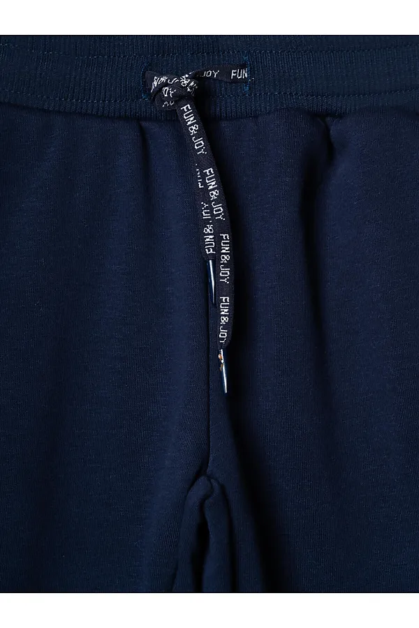 Брюки трикотажные для мальчиков PLAYTODAY, тёмно-синий - фото 2