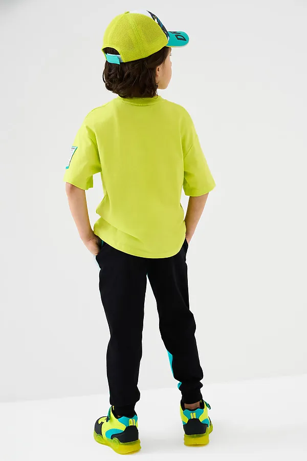 Брюки трикотажные для мальчиков, 2 пары в комплекте PLAYTODAY, черный,бирюзовый,серый - фото 2