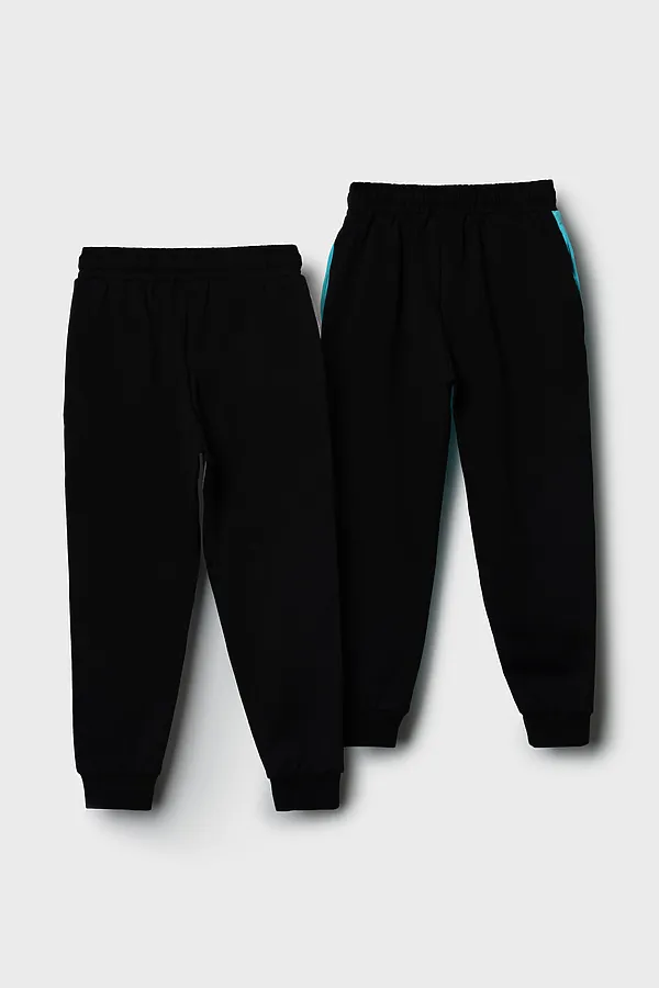 Брюки трикотажные для мальчиков, 2 пары в комплекте PLAYTODAY, черный,бирюзовый,серый - фото 2