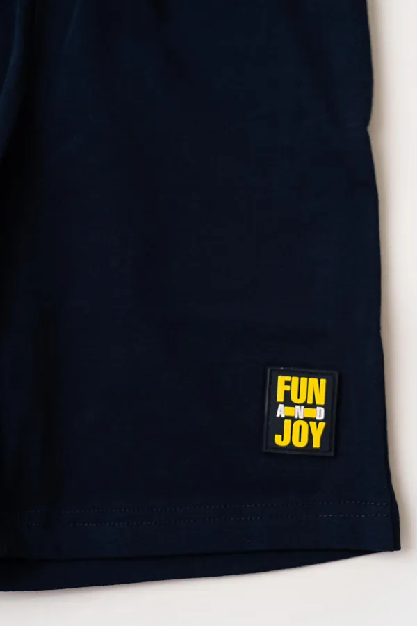 Шорты трикотажные для мальчиков, 2 шт в комплекте PLAYTODAY, тёмно-синий,жёлтый - фото 2