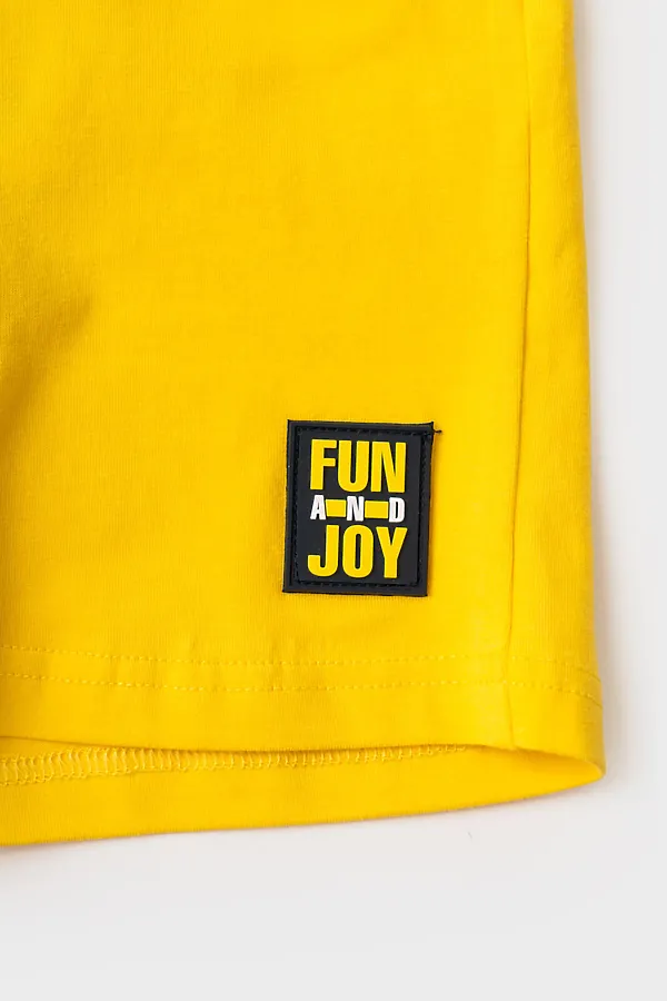 Шорты трикотажные для мальчиков, 2 шт в комплекте PLAYTODAY, тёмно-синий,жёлтый - фото 2