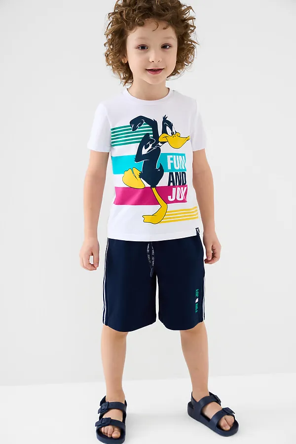 Шорты трикотажные для мальчиков, 2 шт в комплекте PLAYTODAY, тёмно-синий,зеленый - фото 2