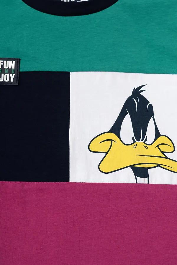 Комплект трикотажный для мальчиков: фуфайка (футболка), брюки PLAYTODAY, разноцветный - фото 2